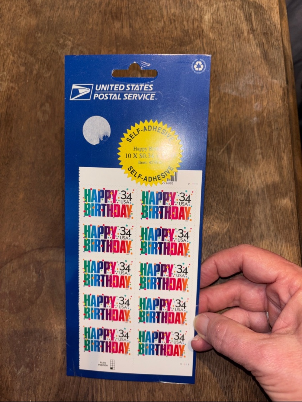 Happy Birthday Self-Adhesive Stamps - Multicolor